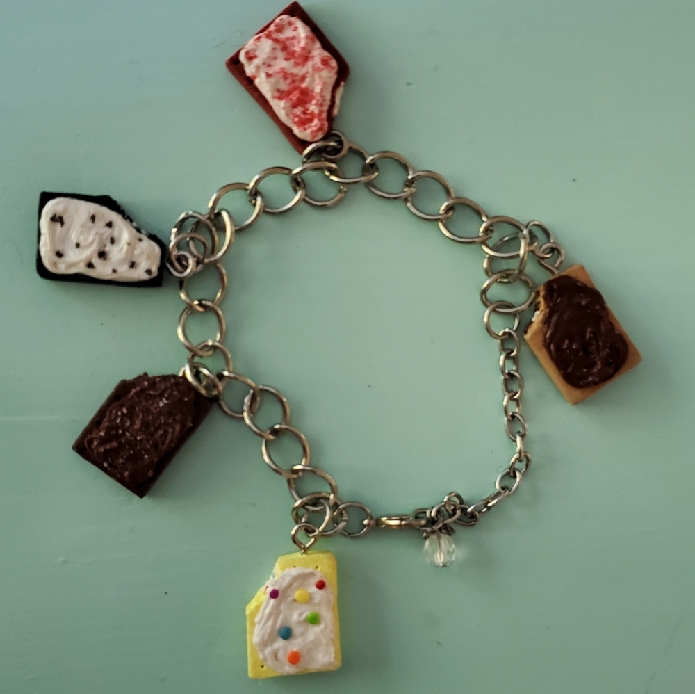 Kawaii poptart charm bracelet